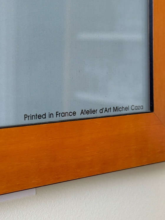 Image 1 of Serigrafia incorniciata "Café Costes", di Patrick Boussignac, stampata da Michel Caza, 1990