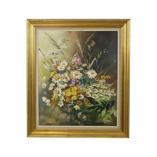 Nature morte aux fleurs encadrée