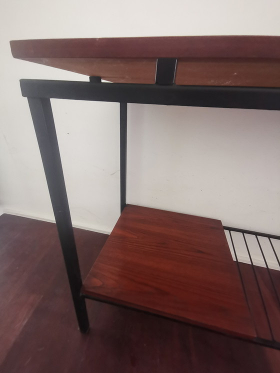 Image 1 of Vintage Wood and Metal Console