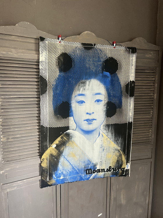 Image 1 of Zeefdruk (75/108) Moansburg “Geisha Blue” Nr 7vd10