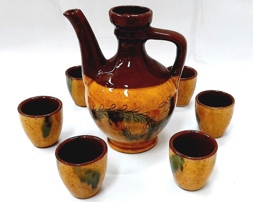 Service en céramique pour brandy, schnaps ou liqueur