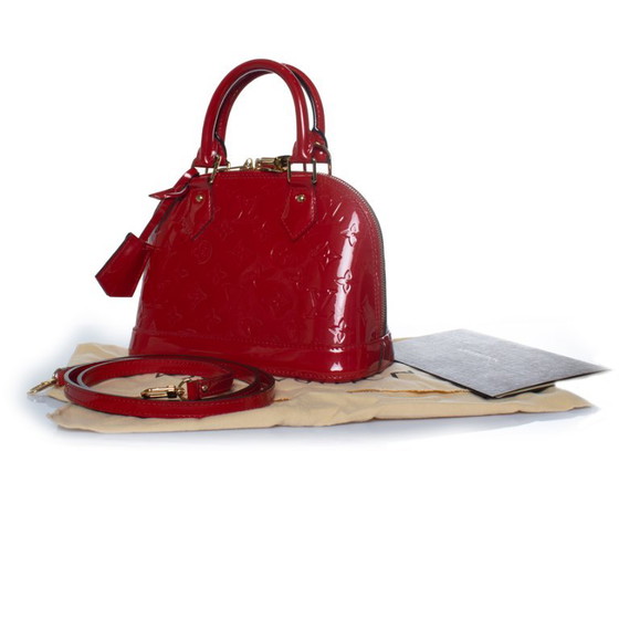 Louis Vuitton, Monogram Vernis Alma BB in Cerise – Top handle bags, Calfskin (photo 7 of 13)