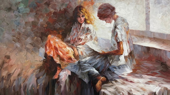 Image 1 of Expressive Figurative Painting — Signed “Manfred T.”