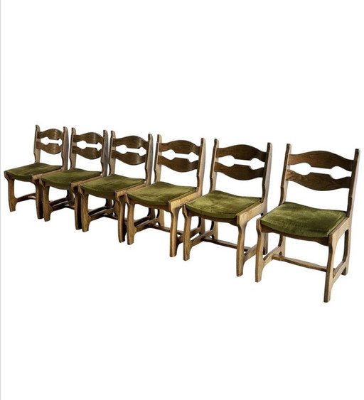 6 Stühle Vintage Brutalist