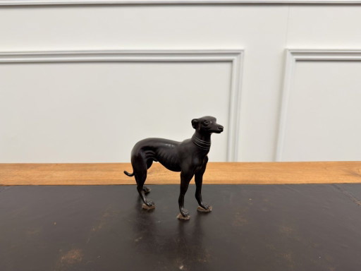 Estatua Galgo de Bronce Antiguo