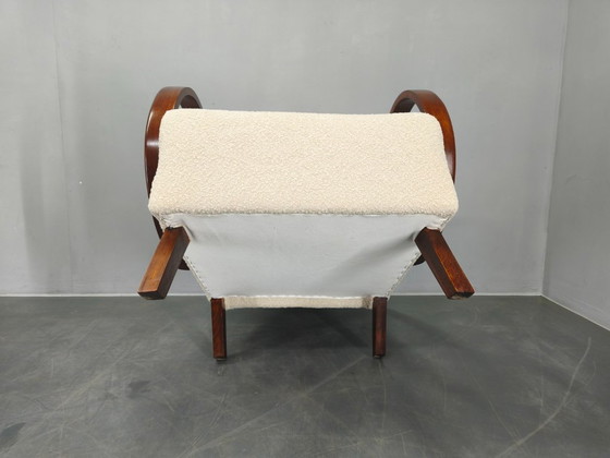 Image 1 of Halabala Art Deco fauteuils uit de jaren 1940, Boucle, Tsjechoslowakije, paar