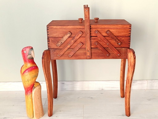 Tavolo da lavoro vintage in legno massello