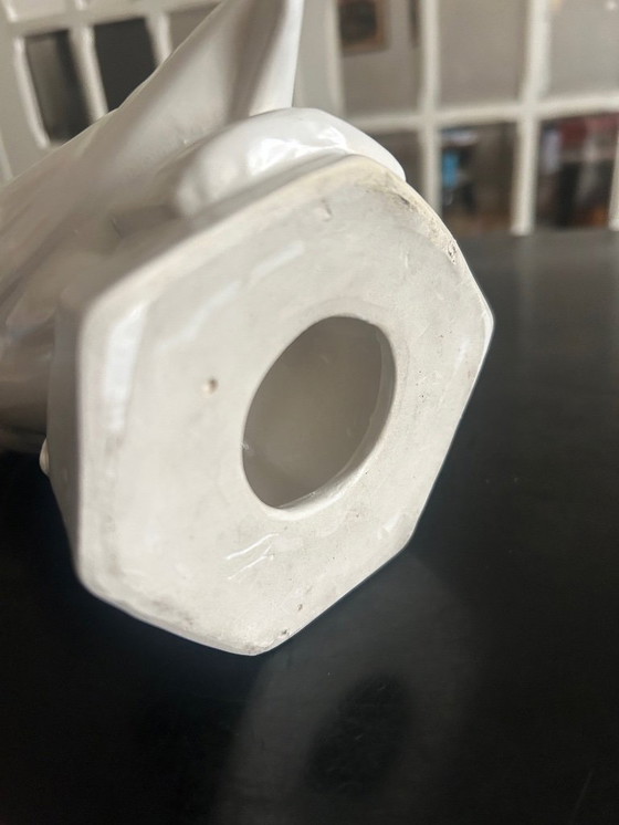 Image 1 of white ceramic owl