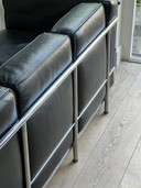 Le Corbusier Style Sofa Replica LC3 - Black Leather Designer Sofa