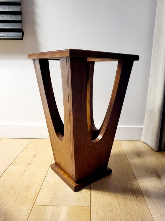 Image 1 of Vintage houten paraplubak – mid-century design (jaren 60)