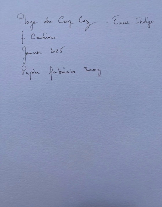 Image 1 of Inchiostro indaco su carta bianca, 40x30cm