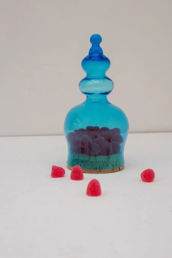 Image 1 of Caja para dulces de vidrio artístico soplado de Bertil Vallien para Kosta Boda, años 70