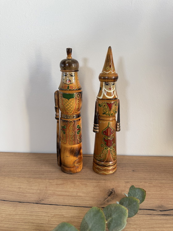 Image 1 of Set van 2 vintage Aziatische beeldjes