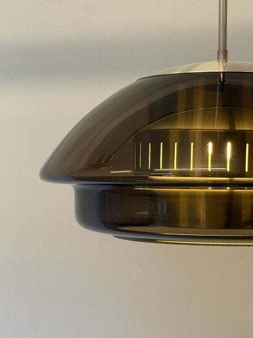 Suspension Dijkstra Space Age en verre - Années 70 – hanglampen, Metal, Plastic (photo 2 of 8)