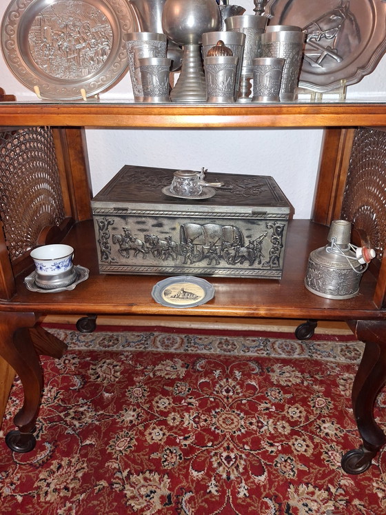 Image 1 of Historisch, museumwaardig tinnen monument