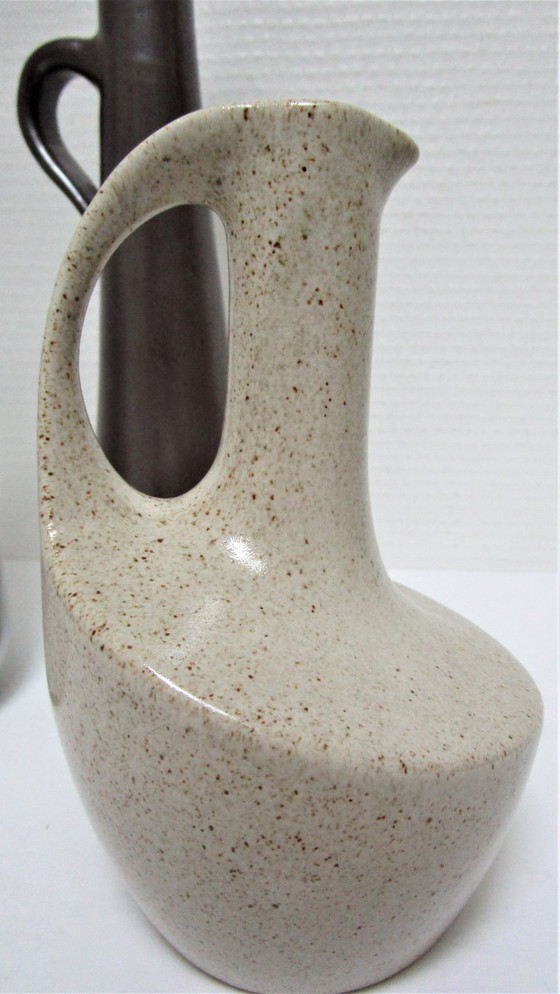 Image 1 of three soliflore vases stoneware ceramic vintage porcelain