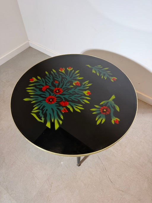 Table basse ronde vintage du milieu du siècle – salontafels (photo 2 of 4)