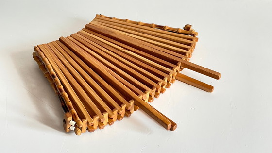 Image 1 of Hout en bamboe VINTAGE CHIC FOLDING TABLE BASKET