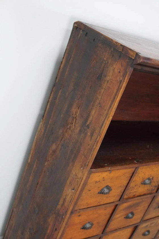 Image 1 of Antiker Apothekerschrank aus viktorianischer Zeit, gefertigt aus Hartholz und Kiefernholz