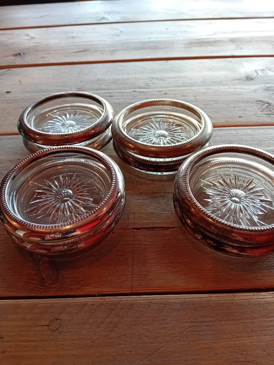 Image 1 of Sottobicchieri placcati in argento Leonard Silver Plate