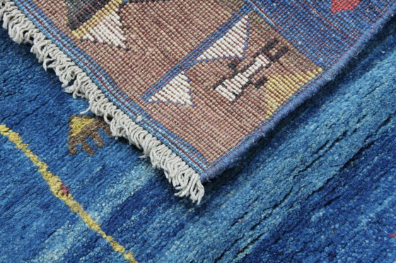 Image 1 of Original Perserteppich Gabbeh Ghashghai Orientteppich 142 cm x 99 cm Alt Natur