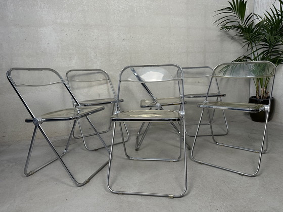 Image 1 of 6x Sedia Pieghevole Plia Design - Giancarlo Piretti - Anonima Castelli