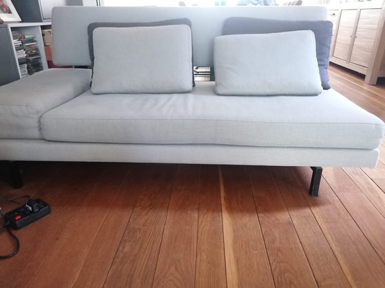 Image 1 of 2-delige grijze designbank
