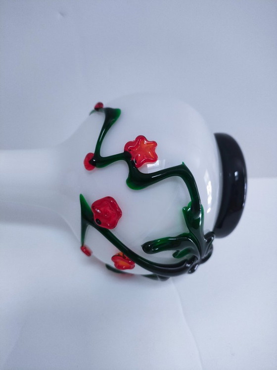 Vaso vintage in pasta di vetro con decoro vegetale giapponese – Vasi (photo 10 of 12)