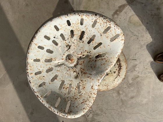 Image 1 of Vintage industrial stool - French stamped manufacture