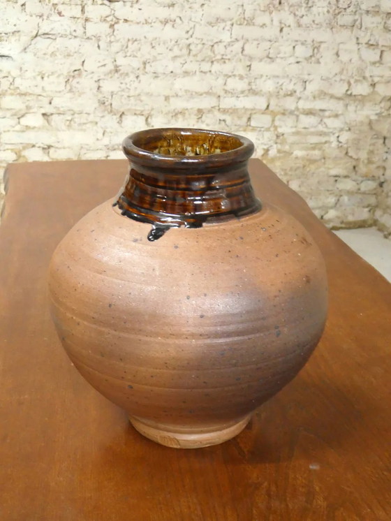 Grande vaso di Pierre Digan parzialmente smaltato – Vasi, Porcellana, Vintage (photo 4 of 8)