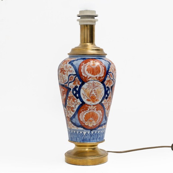 Pair of Imari Porcelain Vases with Gilt Bronze Mounts, Japan, Meiji Period – Table lamps (photo 3 of 7)