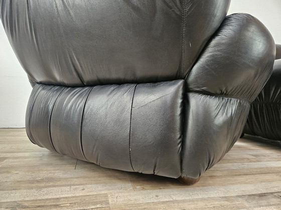 1970s Black Leather Club Chairs – Armchairs (photo 17 of 17)