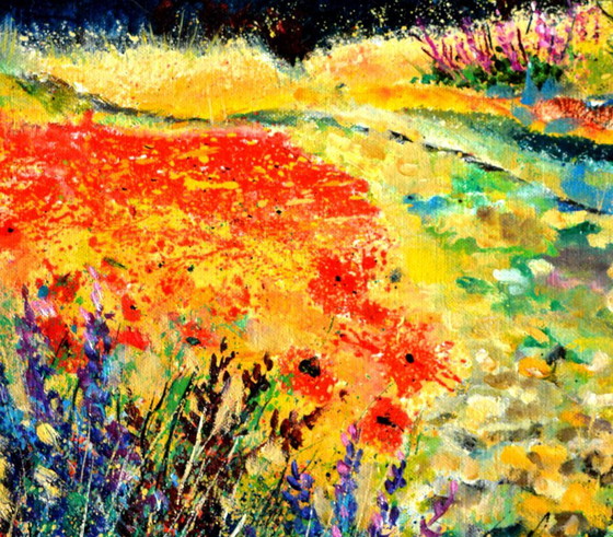 Een veld met rode klaprozen – P. Ledent, Kunst, Canvas (photo 3 of 5)