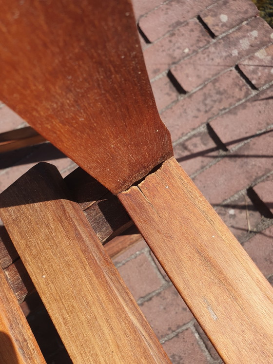 2x Teak Blokstoelen Met Leuning – Tuinstoelen, Wood (photo 5 of 5)