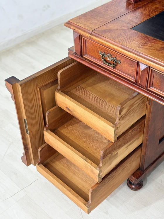 Magnifique bureau d'écriture de l'époque Gründerzeit – Bureau/secrétaire ancien de grande qualité, datant (photo 5 of 24)