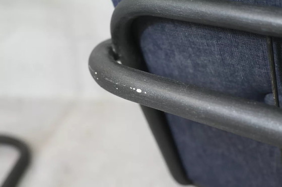 Image 1 of 2x Fauteuils Édition Prisunic Acier Tubulaire et Coussins Mousses, France, 1973