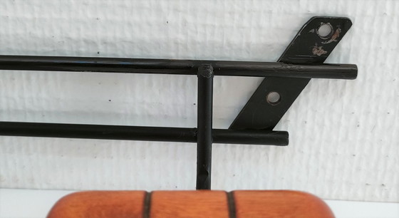 Image 1 of Modernist Coat Rack, Wood and Metal, 1960s