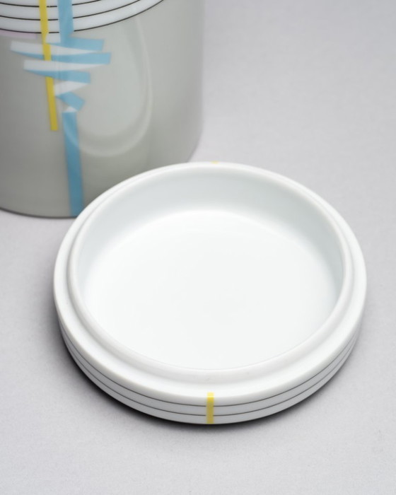 Image 1 of Rosenthal Yang (Sharon Yodjaja) ZigZag Lid-Box Porcelain Geometric & Postmodern