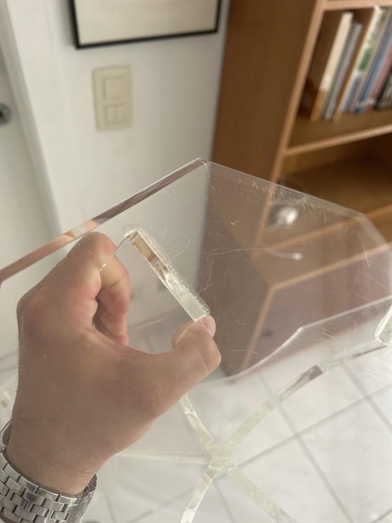 Image 1 of Supporto per piante vintage con colonna in plexiglass