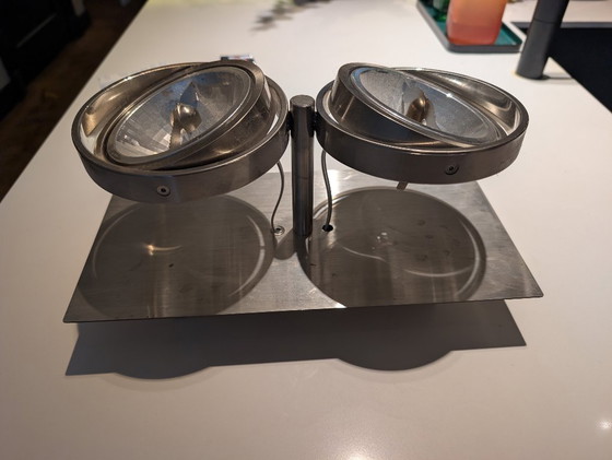 Image 1 of Maretti double spot ceiling lamp stainless steel