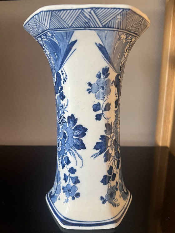 Jarrón Hexagonal Azul de Delft - Set de 2, Jarrones, Cerámica (foto 4 de 12)