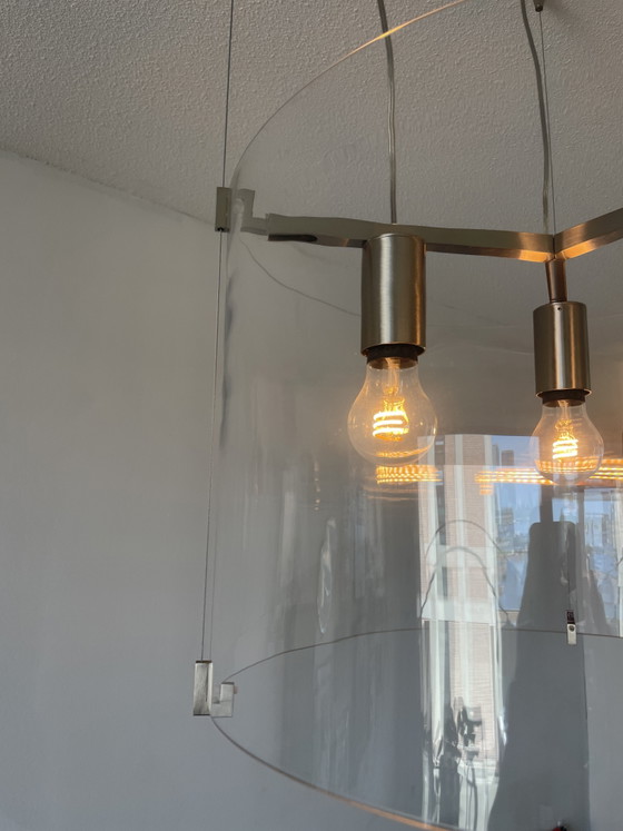 Lampada a sospensione Prandina CPL S7 Design – Vetro trasparente e acciaio spazzolato – Lampade a sospensione (photo 4 of 5)