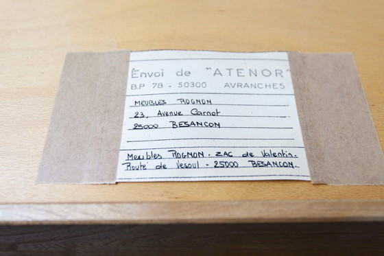 Image 1 of Mobile basso della Maison Regain, olmo massello, circa 1960, con cassetto