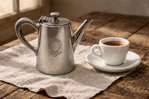 Vintage Christofle Coffee Pot – 'Casinò Municipal Nice' Collection – Silver-Plated – 1950s