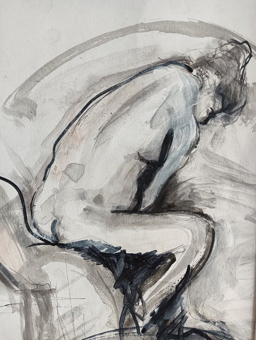 The Bather – schilderijen tekeningen, Paper