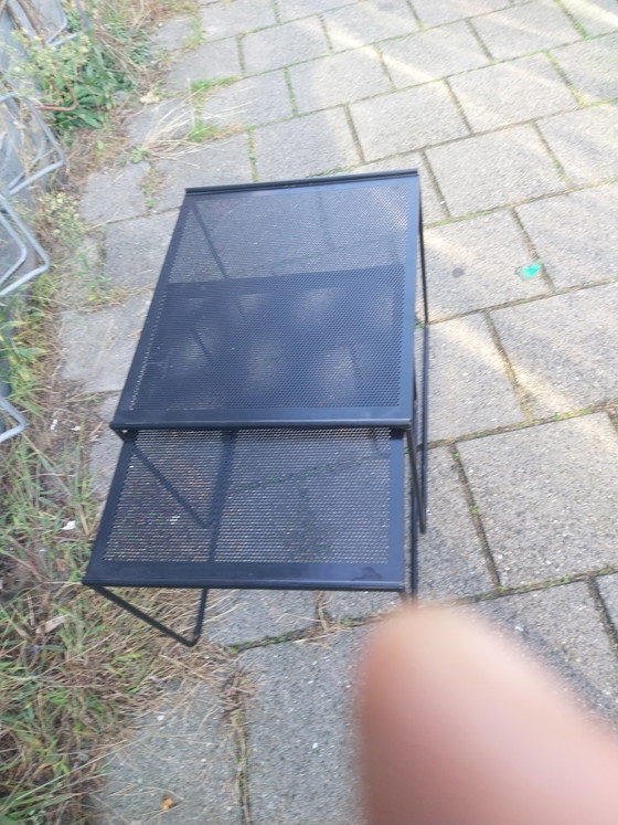 1 x set di 2 tavolini nesting mimiset vintage IKEA anni '80 – Metallo (photo 2 of 6)