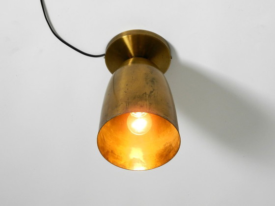 Image 1 of Large original Mid Century Modern brass ceiling lamp