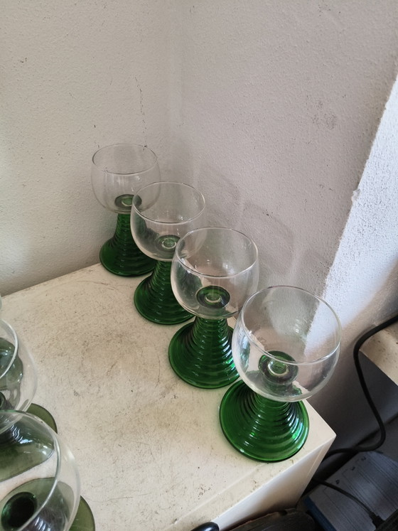 Prachtige 8-delige Set Vintage Luminarc Roemer Wijnglazen (4x 15cm, 4x 14cm) – Glazen & Karaffen, Glass (photo 5 of 9)