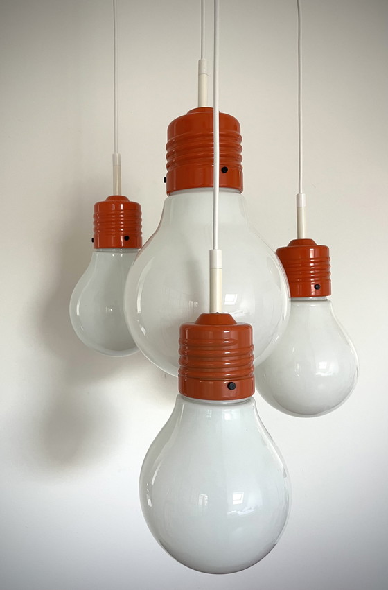 Image 1 of Vintage 1970s Light bulb lamp pendant - Brillant Leuchten 