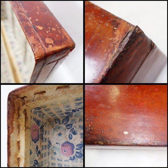 Image 1 of  Malle chinoise en cuir laqué rouge du début du XXe siècle